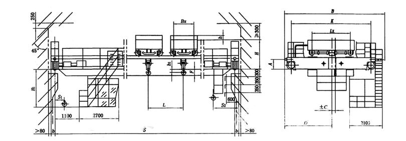 雙小車橋式起重機結(jié)構(gòu)特色